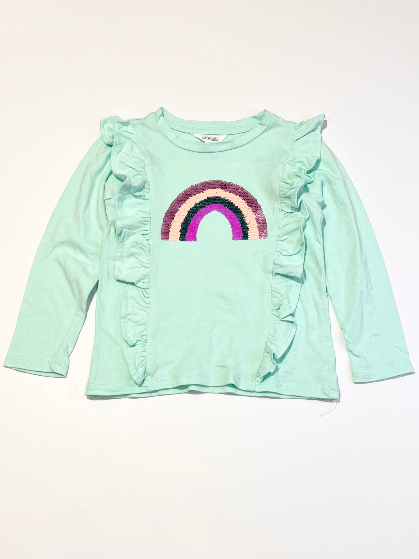 Sequined rainbow top - Size 4
