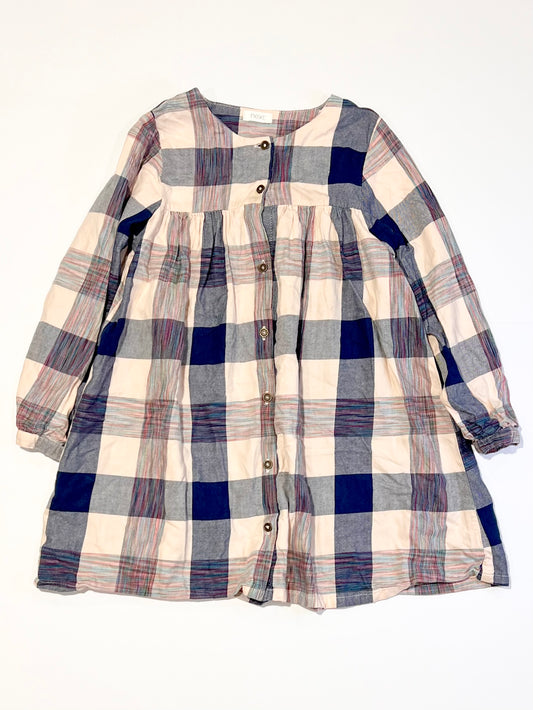 Checkered button dress - Size 4-5