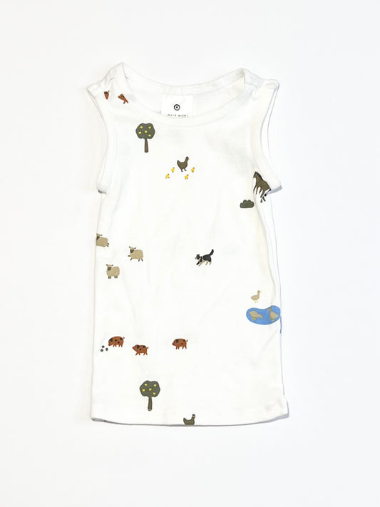 Farm animals singlet - Size 0000