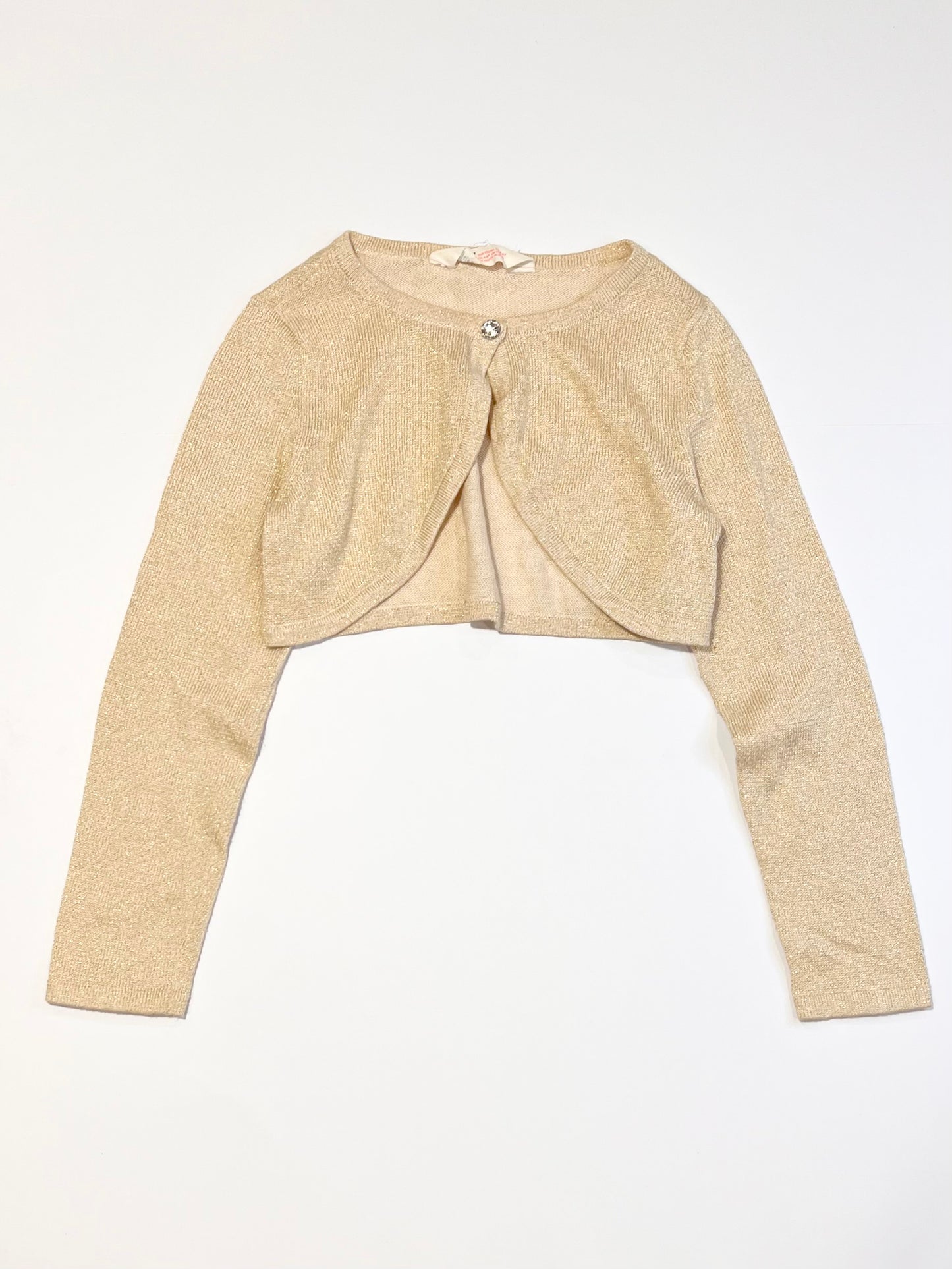 Gold cropped cardigan - Size 4-6