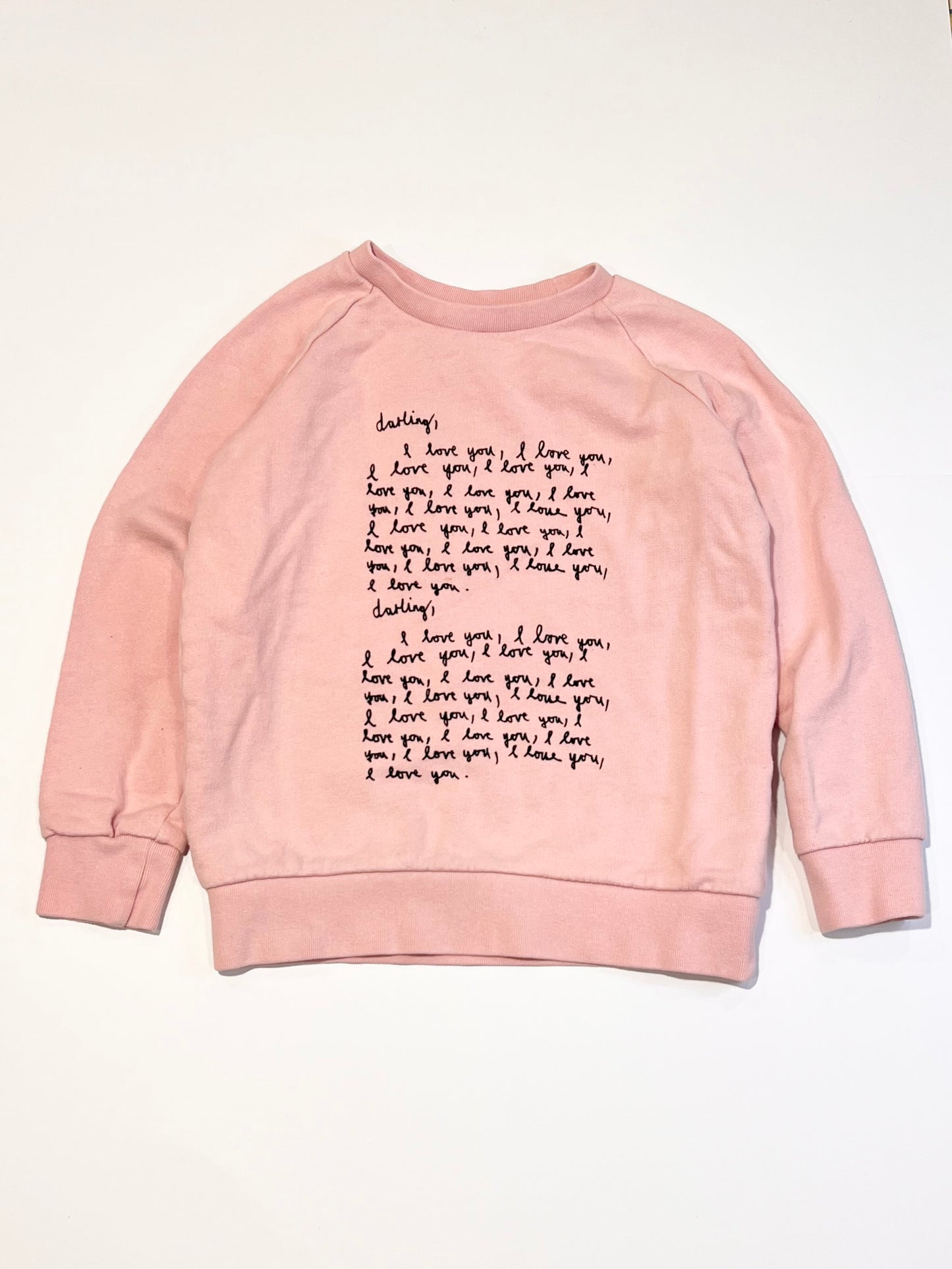 I love you sweater - Size 4-5