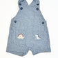 Blue dino shortalls - Size 0000