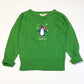 Green penguin knit jumper - Size 4-5