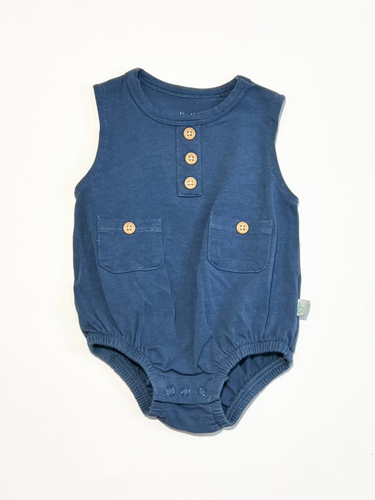 Blue henley bubblesuit - Size 0000