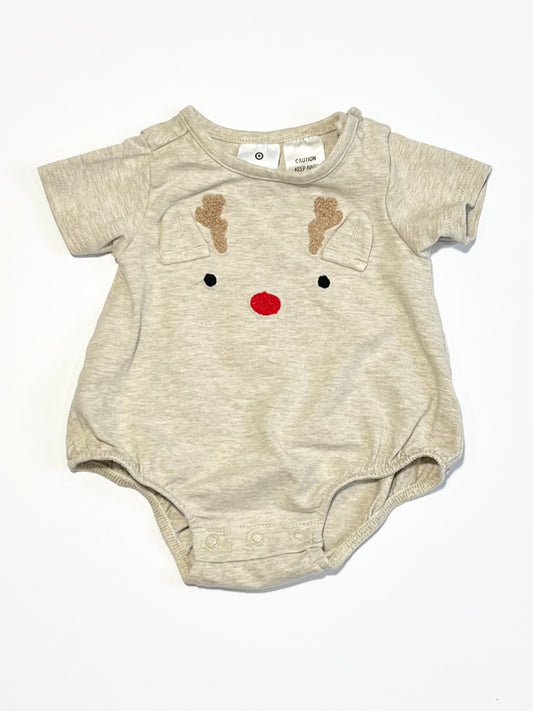 Christmas reindeer bubblesuit - Size 0000