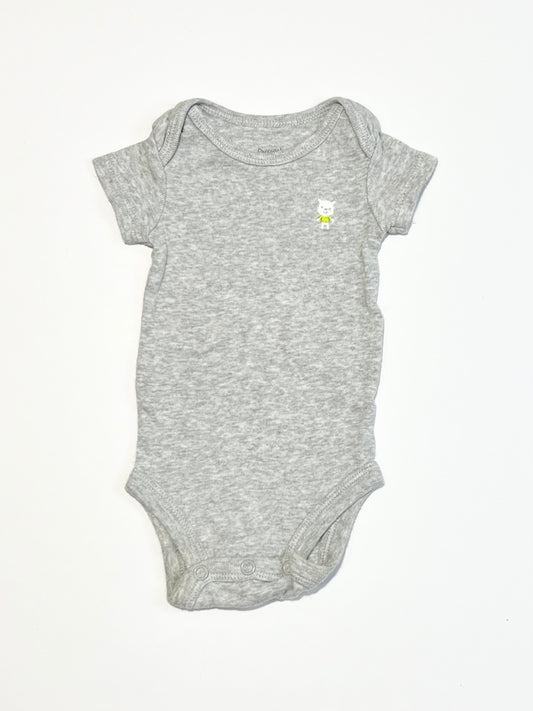 Grey ribbed bodysuit - Size 0000