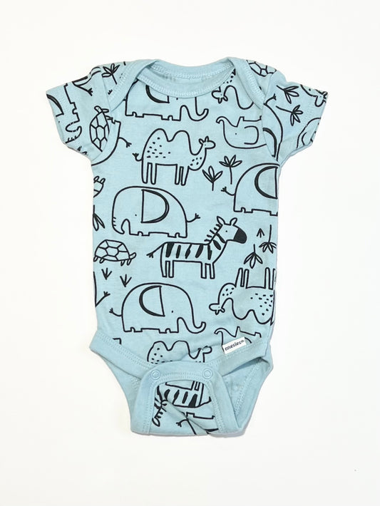 Blue animals bodysuit - Size 0000