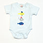 Blue fishy bodysuit - Size 0000