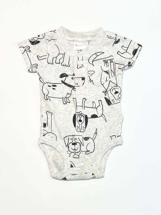 Grey pups bodysuit - Size 0000