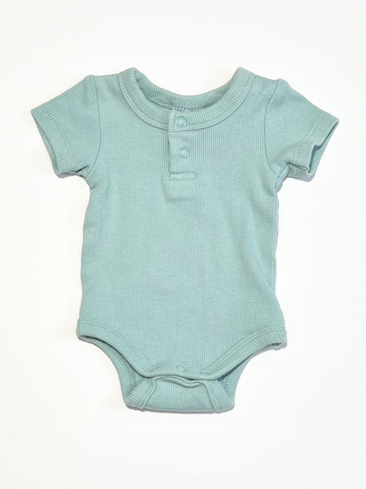 Green ribbed bodysuit - Size 0000
