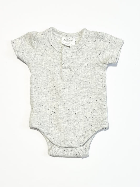 Grey ribbed bodysuit - Size 0000