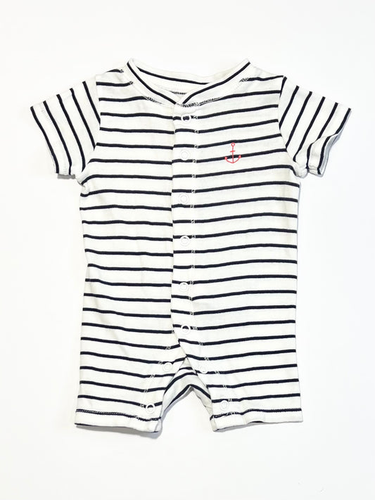 Striped anchor romper - Size 0000