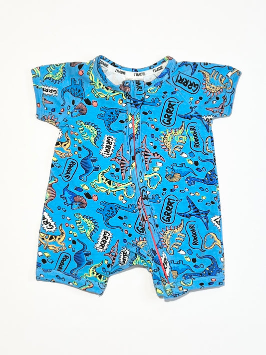 Dinos zip romper - Size 0000