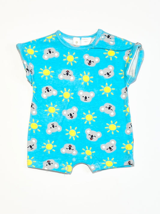 Blue koalas romper - Size 0000