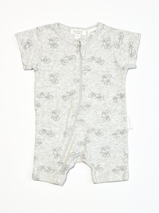 Ribbed bicycles romper - Size 0000