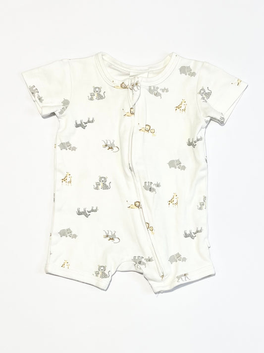 Animals zip romper - Size 0000