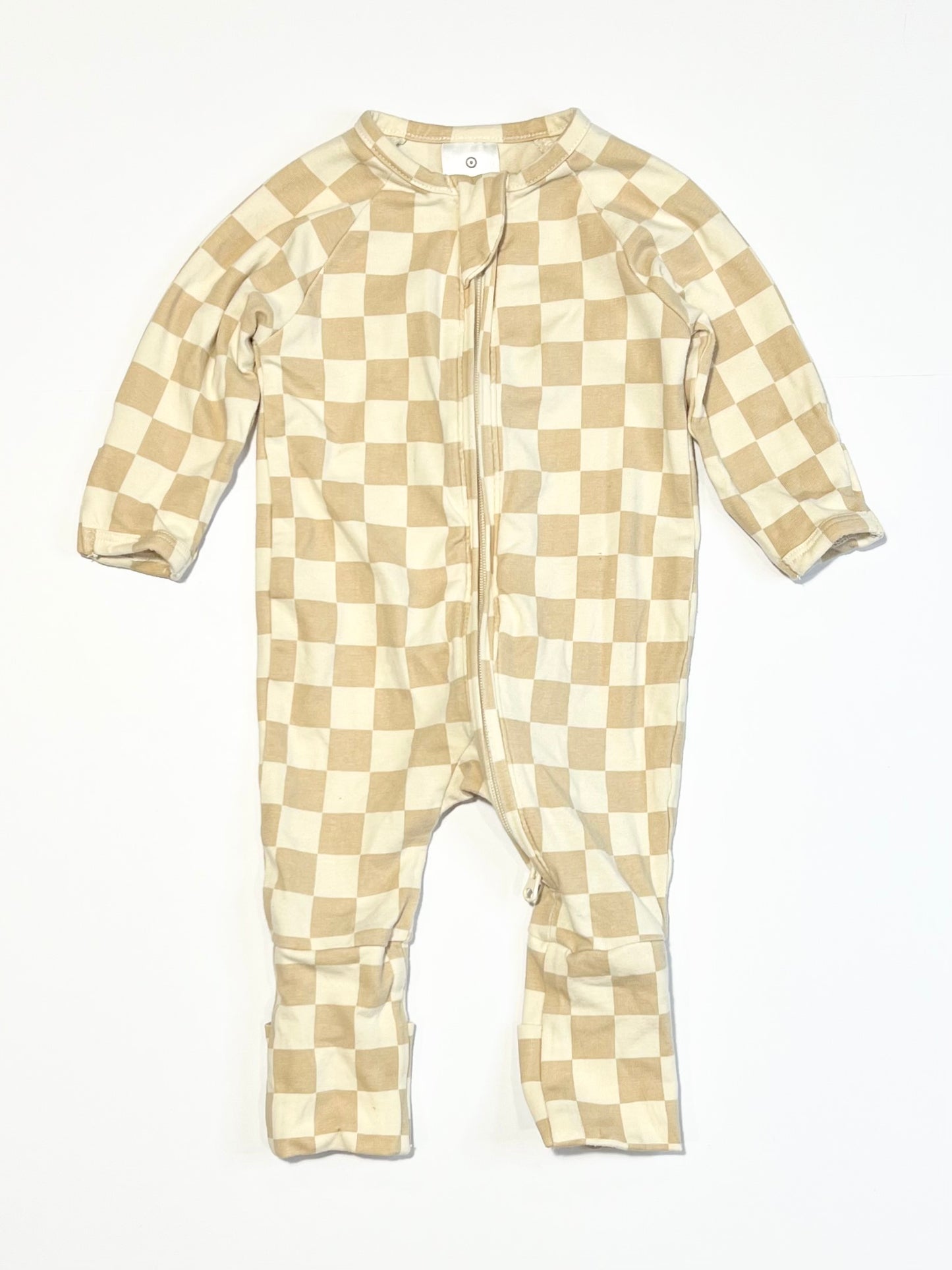 Checkered zip onesie - Size 0000