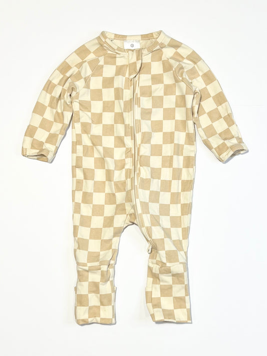 Checkered zip onesie - Size 0000