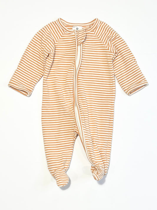 Striped zip onesie - Size 0000