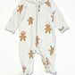 Gingerbread zip onesie - Size 0000