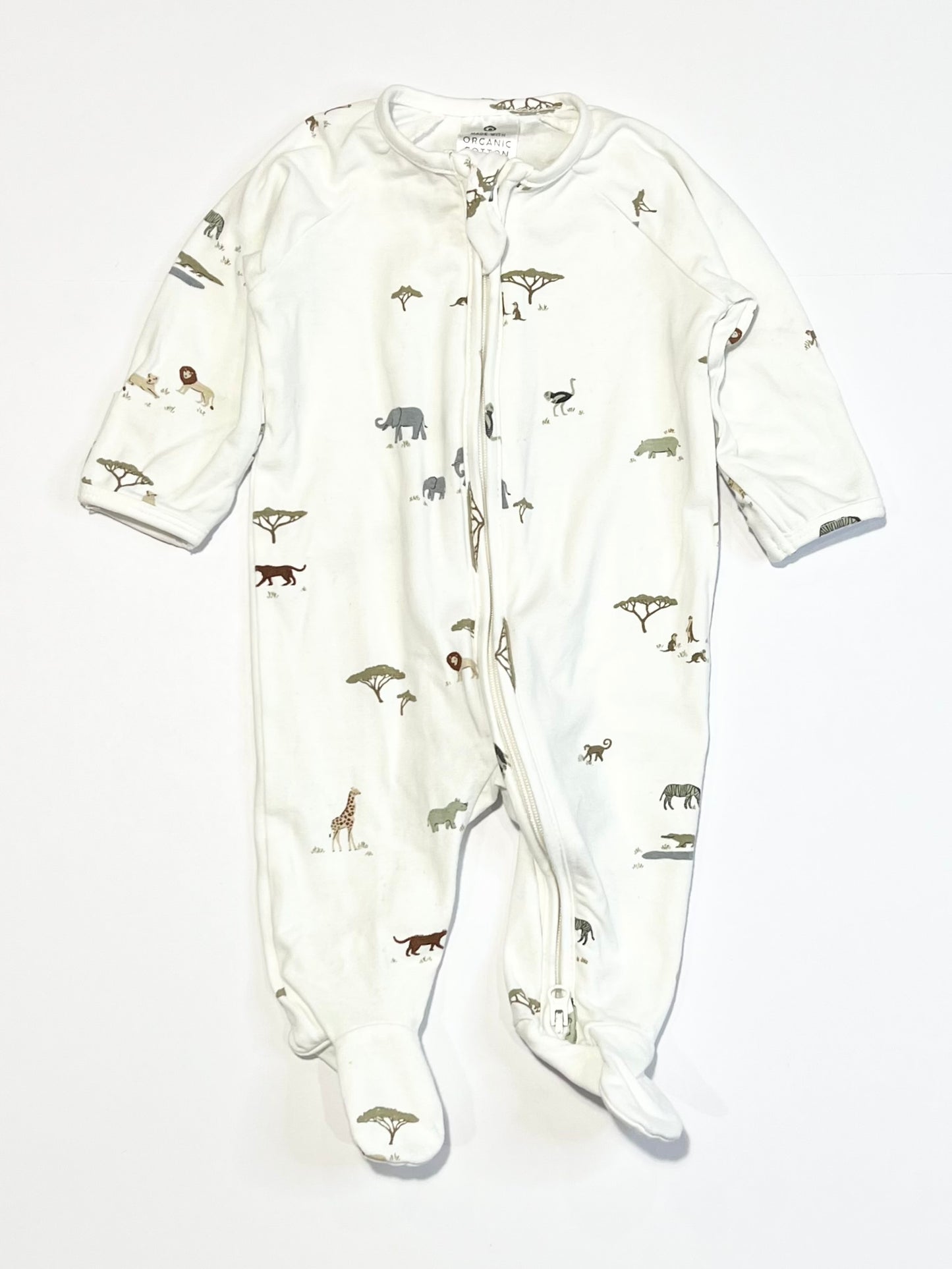Animals zip onesie - Size 0000