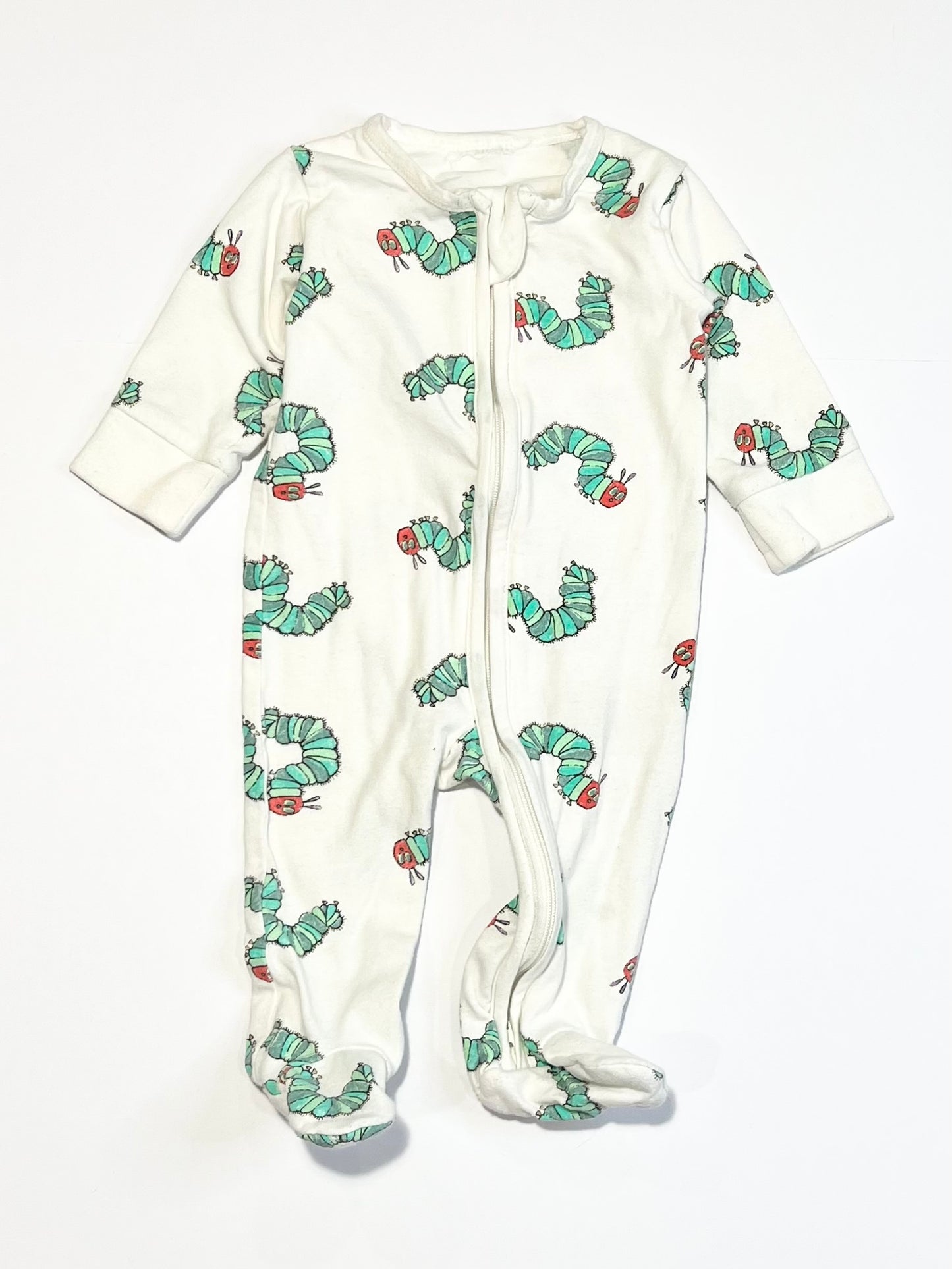 Hungry Caterpillar zip onesie - Size 0000
