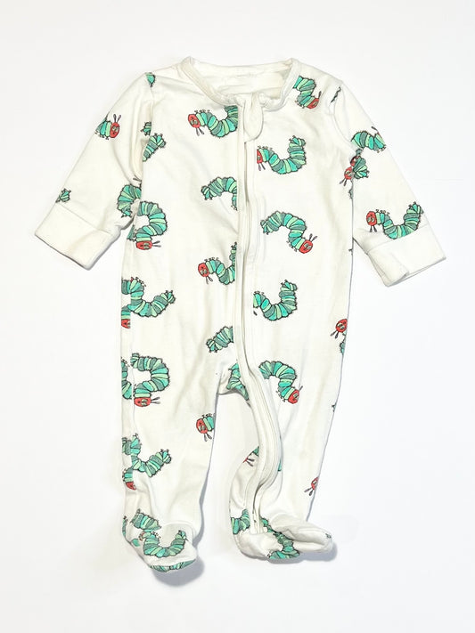Hungry Caterpillar zip onesie - Size 0000