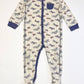 Ribbed aeroplanes onesie - Size 1