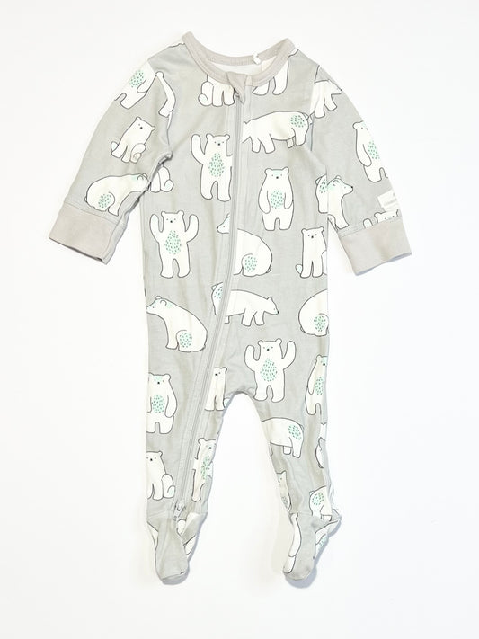 Bears zip onesie - Size 0000