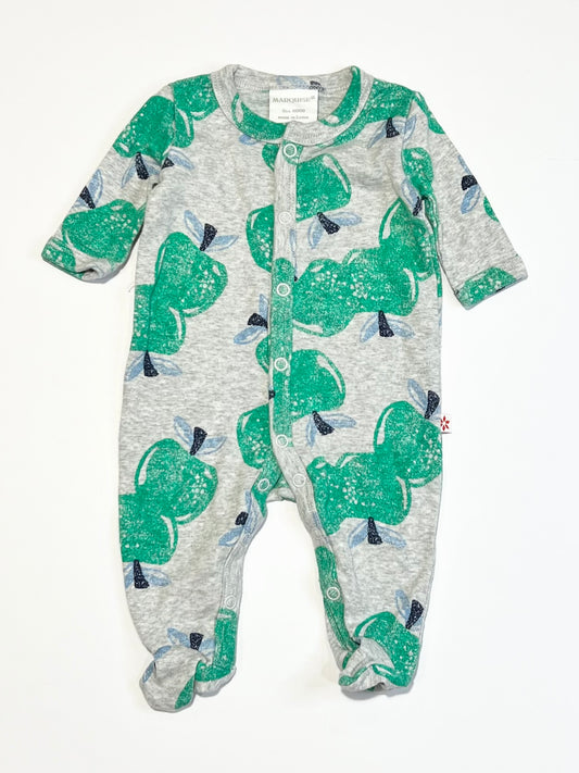 Apples ribbed onesie - Size 0000