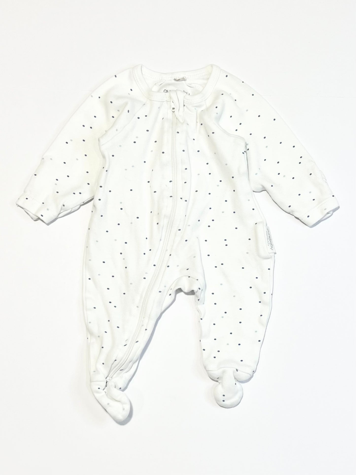 Spotty zip onesie - Size 0000