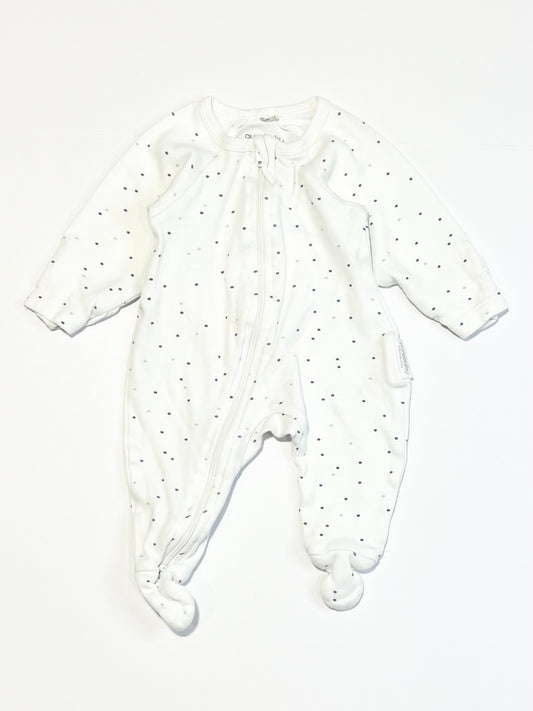 Spotty zip onesie - Size 0000