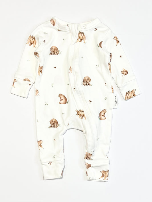 Bears zip onesie - Size 0000