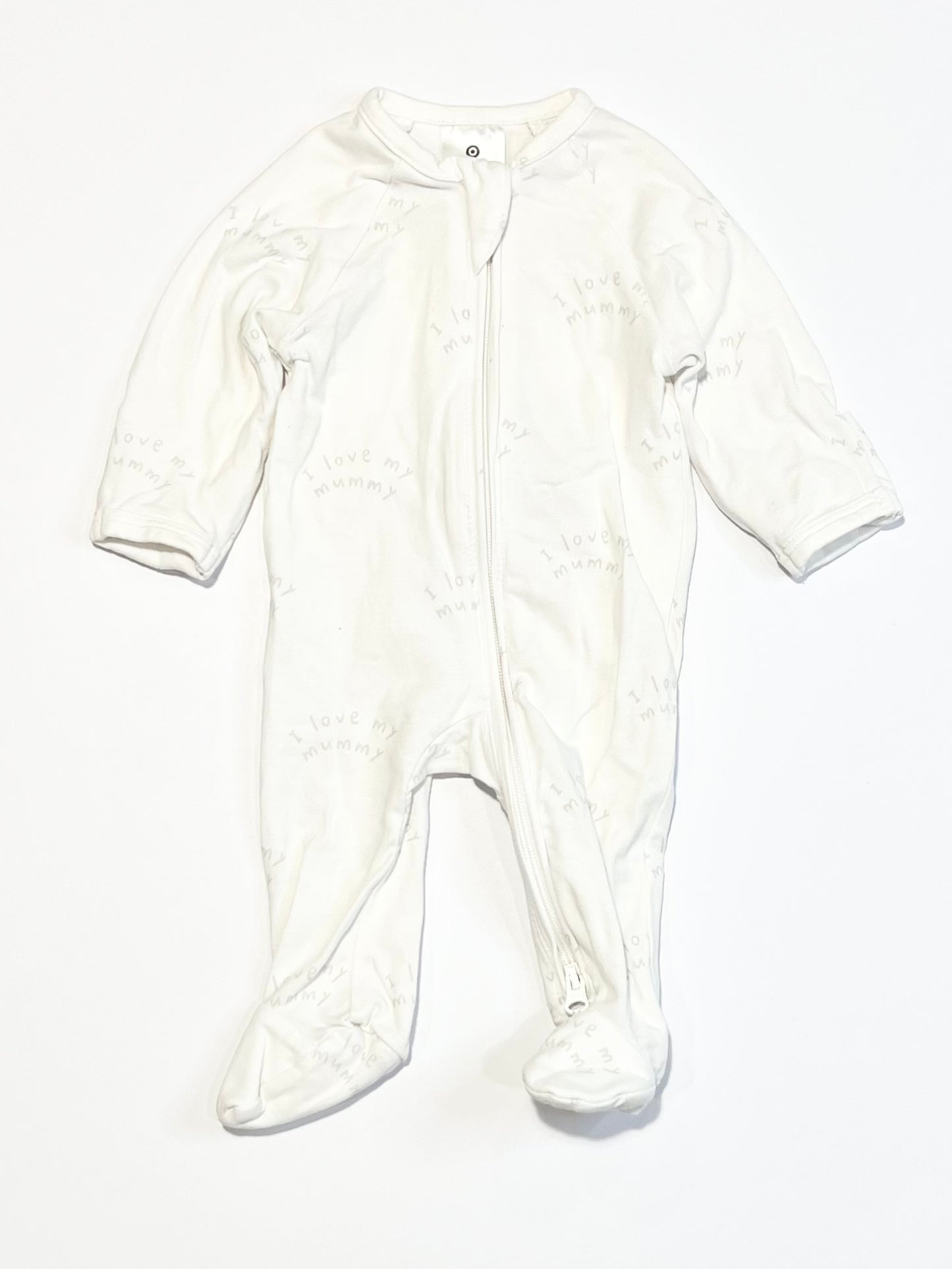 White zip onesie - Size 00000