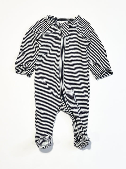 Striped zip onesie - Size 00000