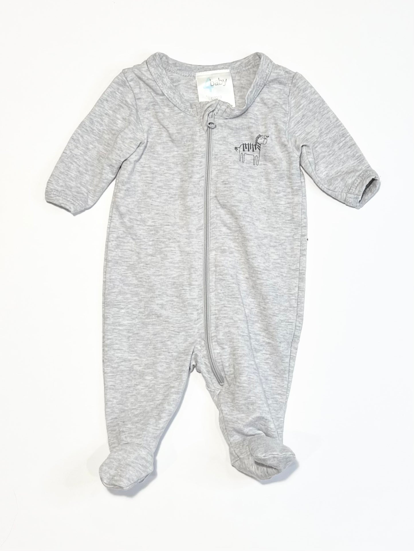 Grey zebra onesie - Size 00000