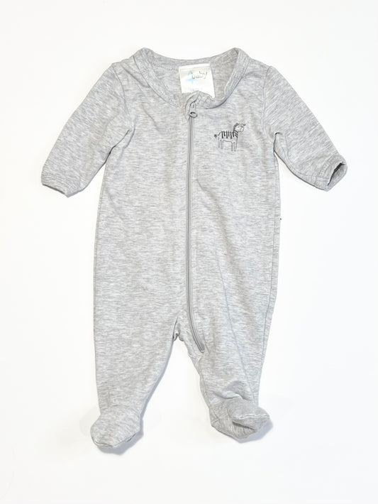 Grey zebra onesie - Size 00000