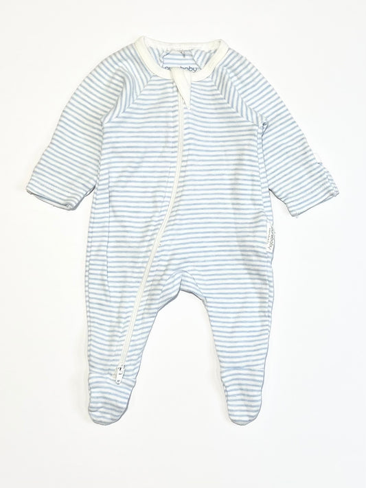 Striped zip onesie - Size 00000