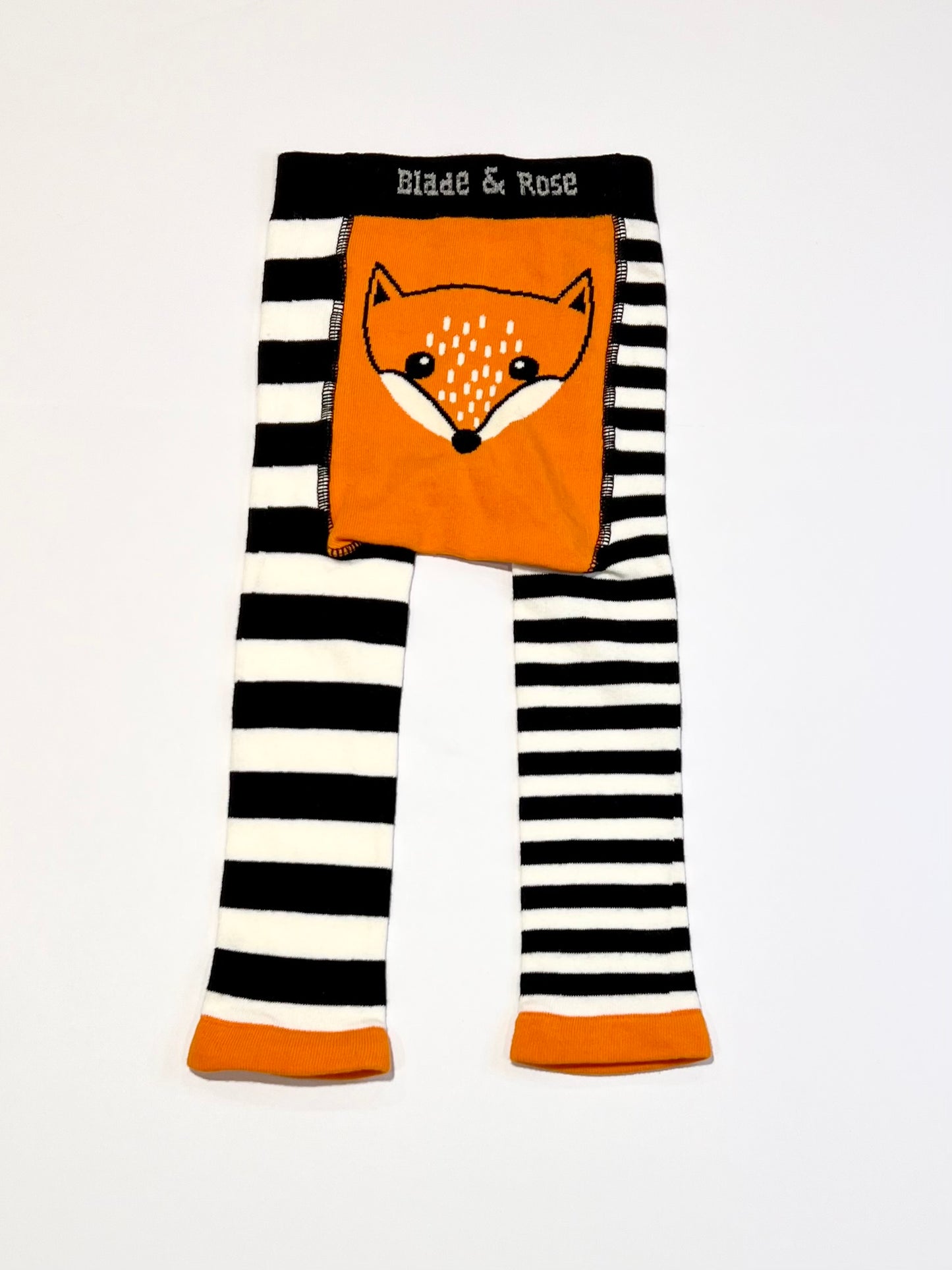 Striped fox leggings brand new - Size 1-2