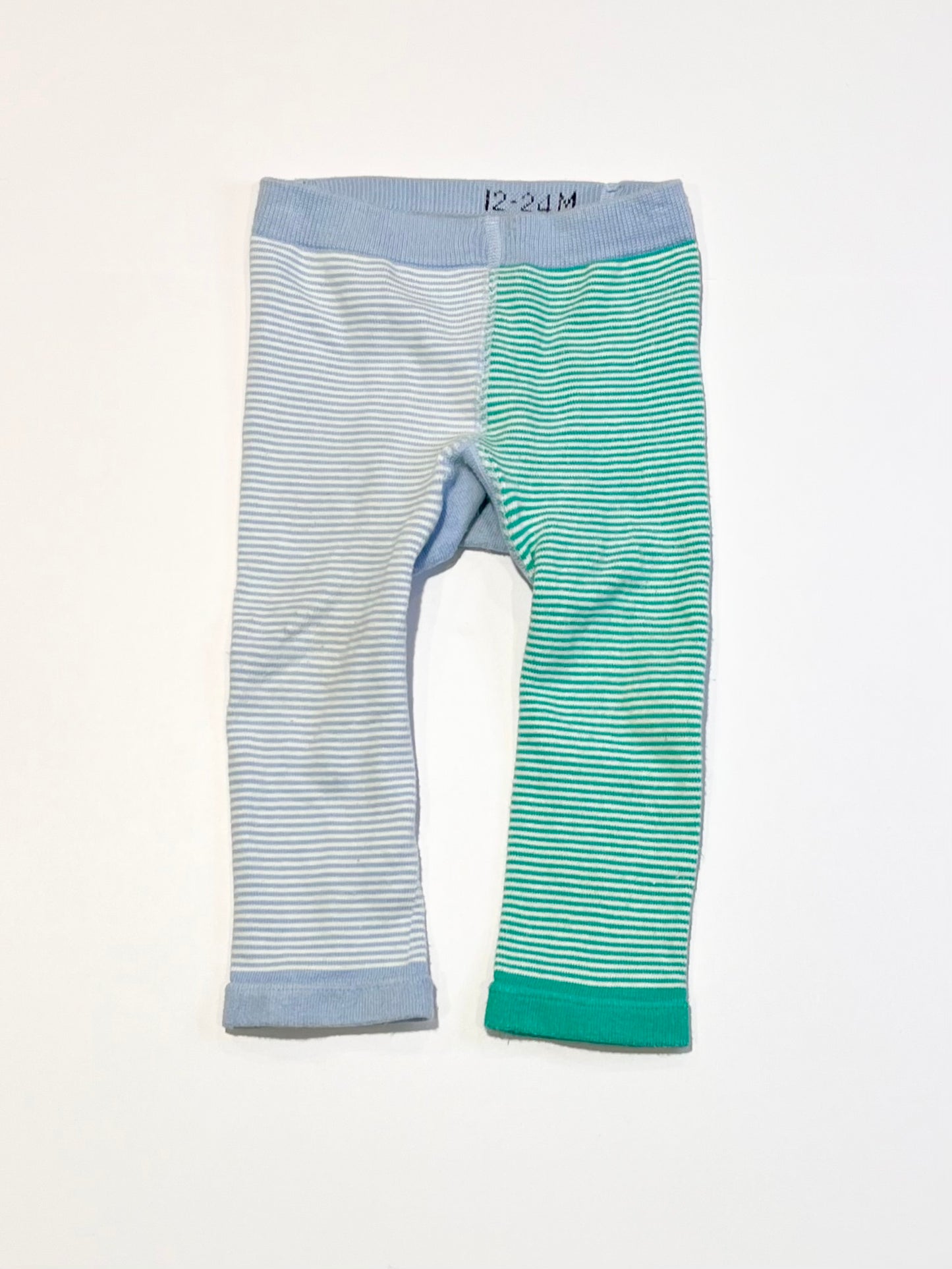 Striped cow leggings - Size 12-24 months