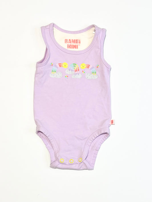 Purple rainbows bodysuit - Size 0000