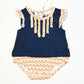 Navy ruffle bodysuit brand new - Size 0000