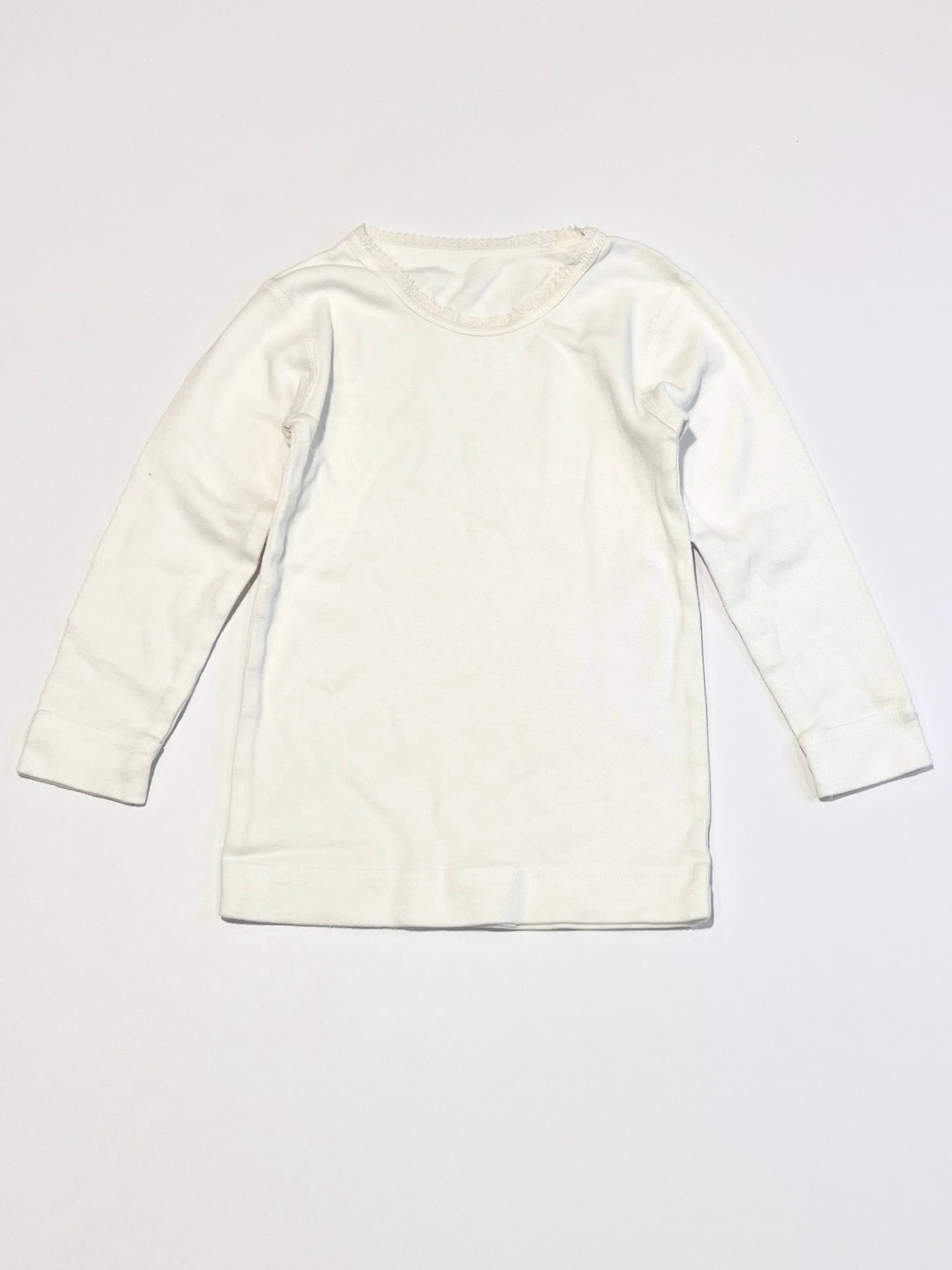 White ribbed spencer top - Size 1