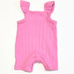Pink ribbed romper - Size 0000