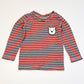 Striped ribbed bear top - Size 1