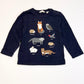 Navy animals top - Size 1