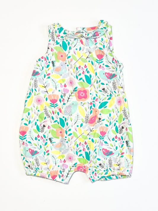 Floral cotton romper - Size 0000