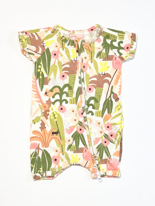 Among the Gumtrees zip romper - Size 0000