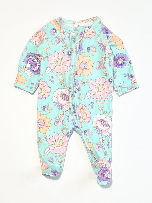 Floral zip onesie - Size 0000