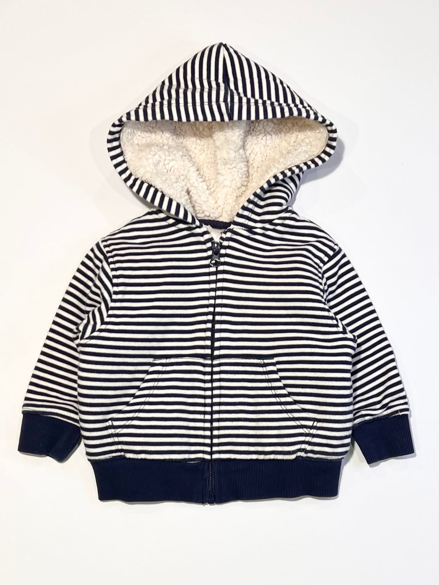 Striped sherpa hoodie - Size 1